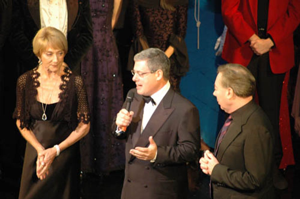 Gillian Lynne, Cameron Mackintosh and Andrew Lloyd Webber  at 